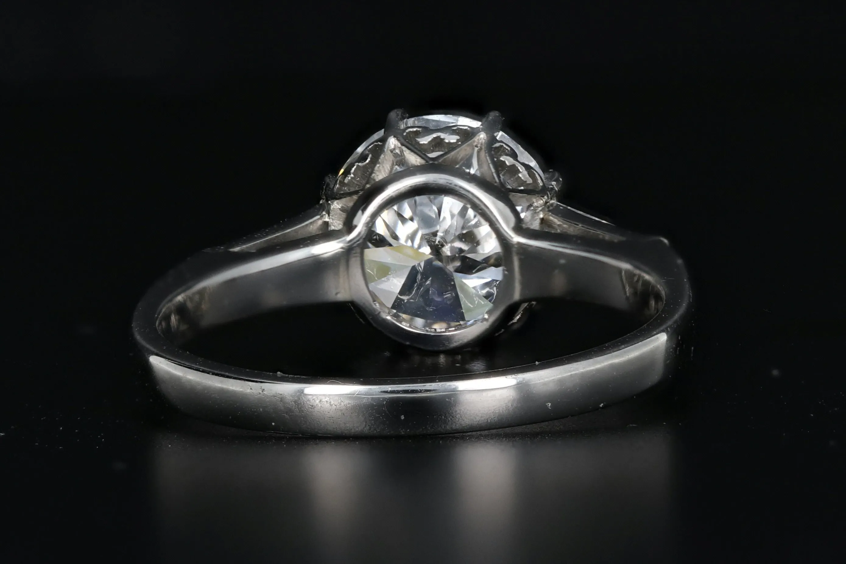 Retro Platinum 1.52 Carat Diamond Engagement Ring c.1950's