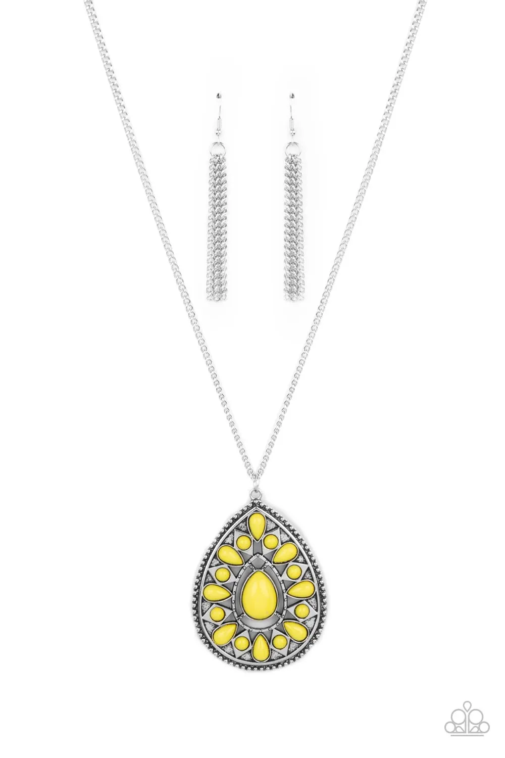 Retro Prairies - Yellow Necklace