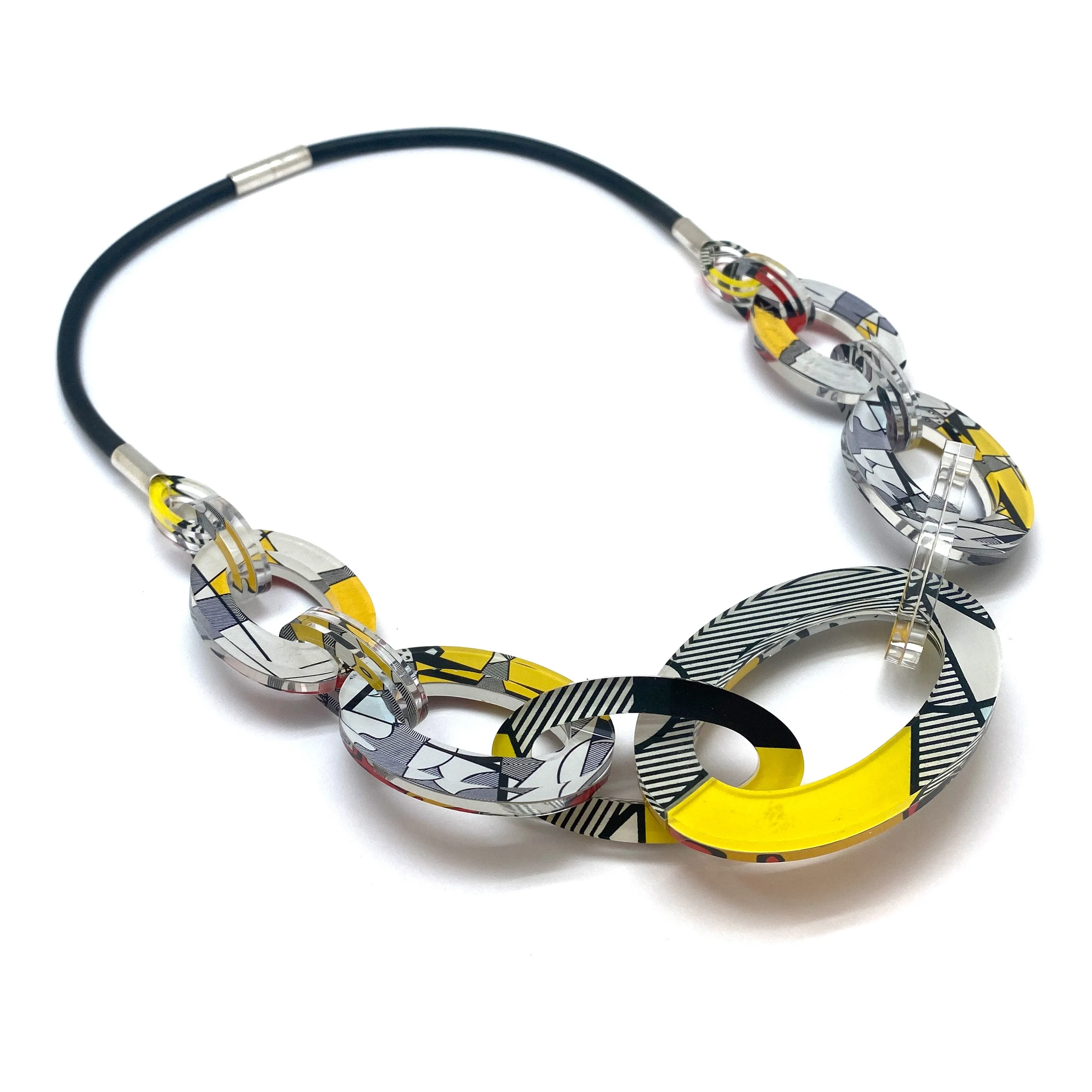 Reversible Pop Art Graduated Oval Chain