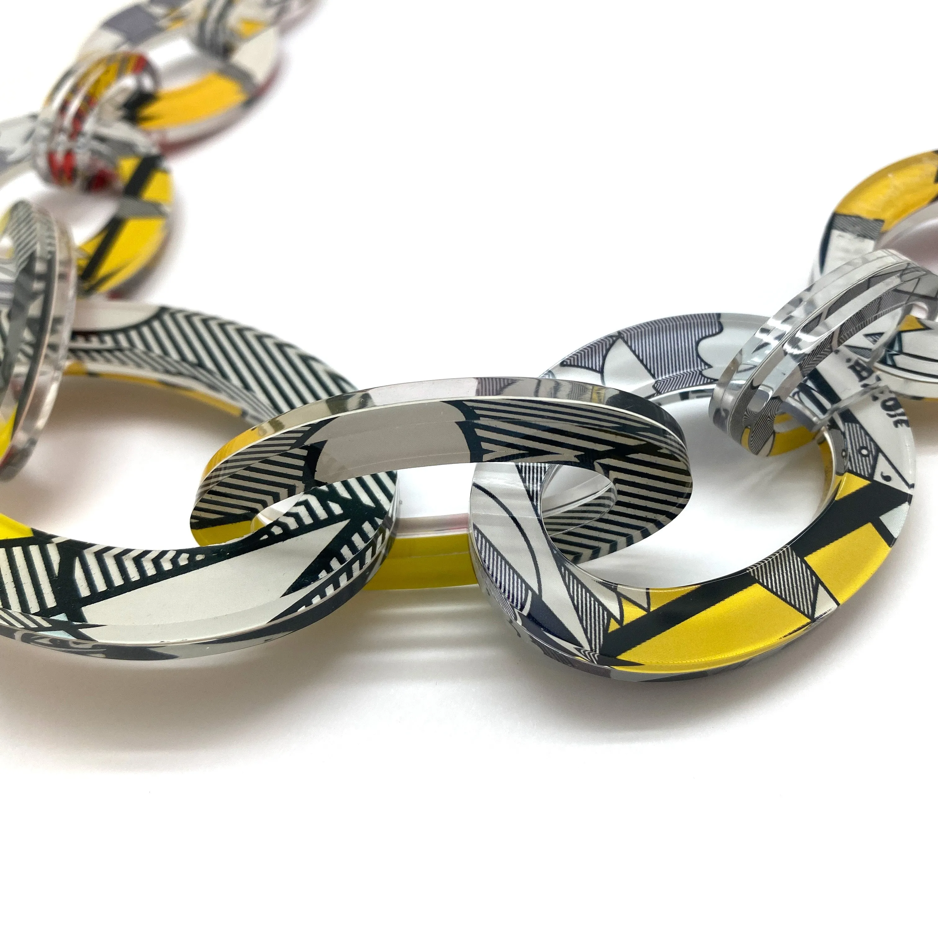 Reversible Pop Art Graduated Oval Chain