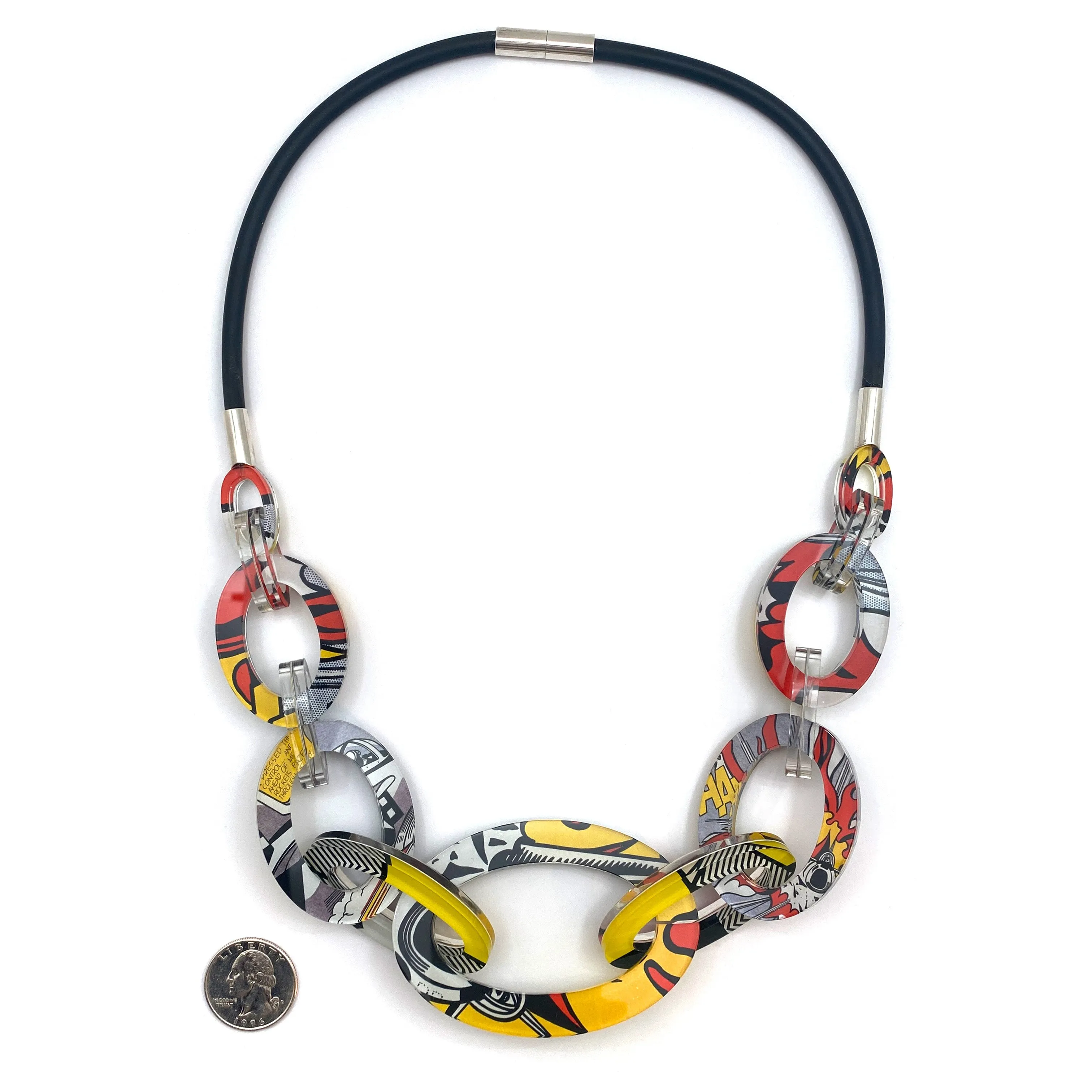 Reversible Pop Art Graduated Oval Chain