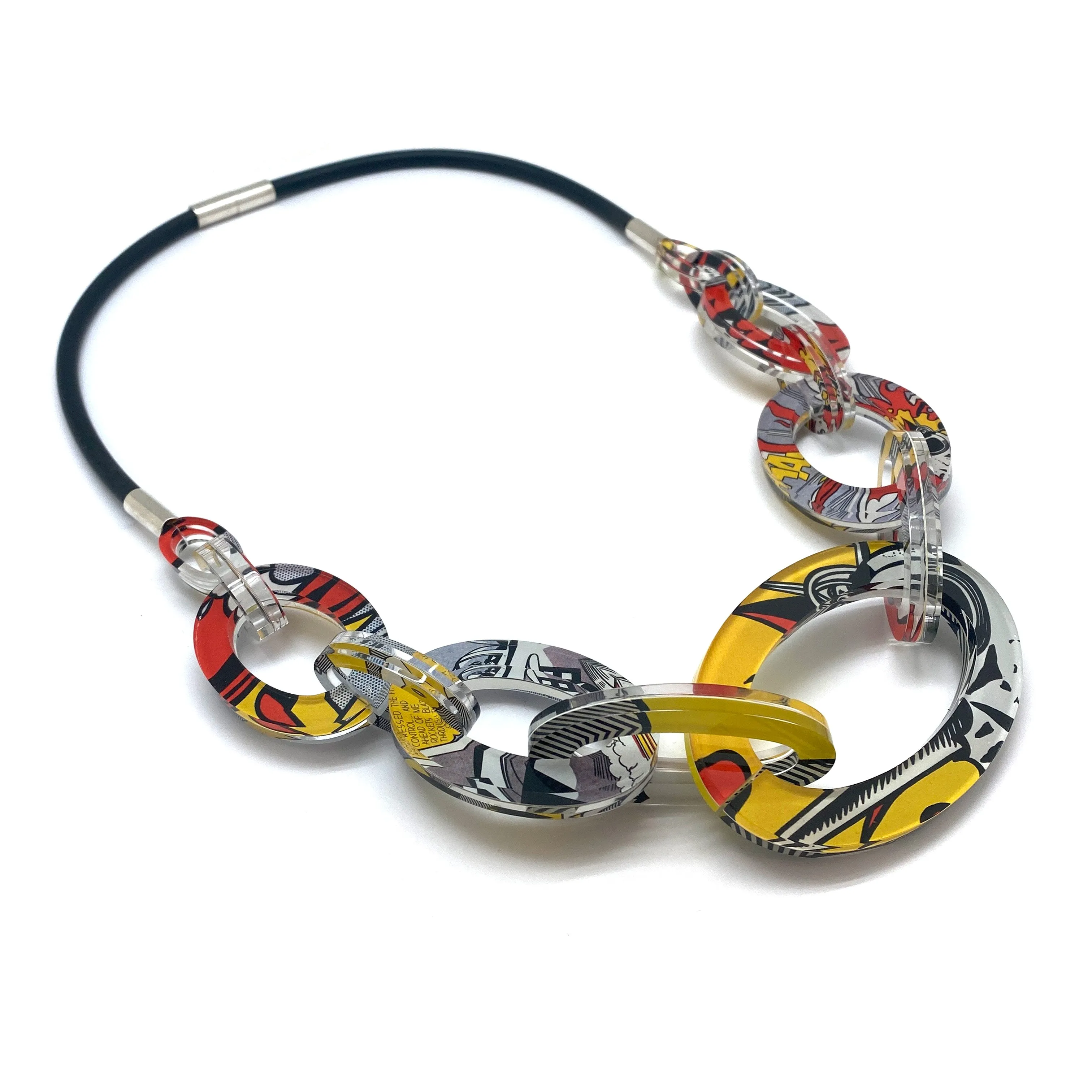 Reversible Pop Art Graduated Oval Chain