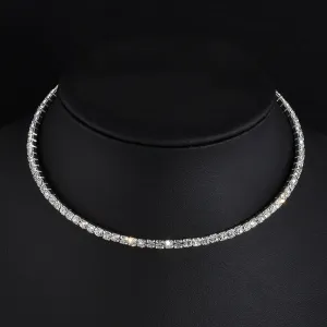 Rhinestone Choker Necklaces Torques Collar Women Statement Jewelry Girl Imitation Pearls Necklace