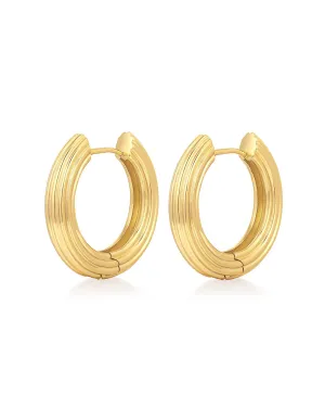 Ridged Amalfi Hinge Hoops