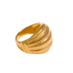 RIDGED CHUNKY RING