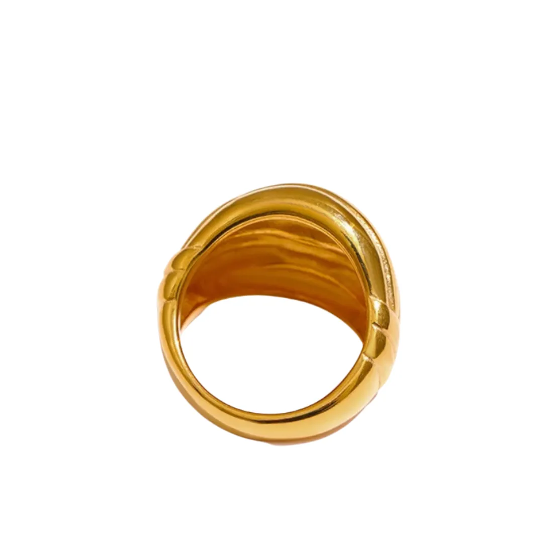RIDGED CHUNKY RING
