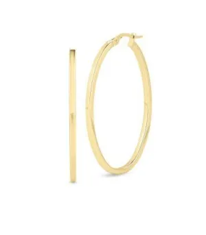 Roberto Coin Perfect Hoop 18K Yellow Gold Large Oval Hoop Earrings