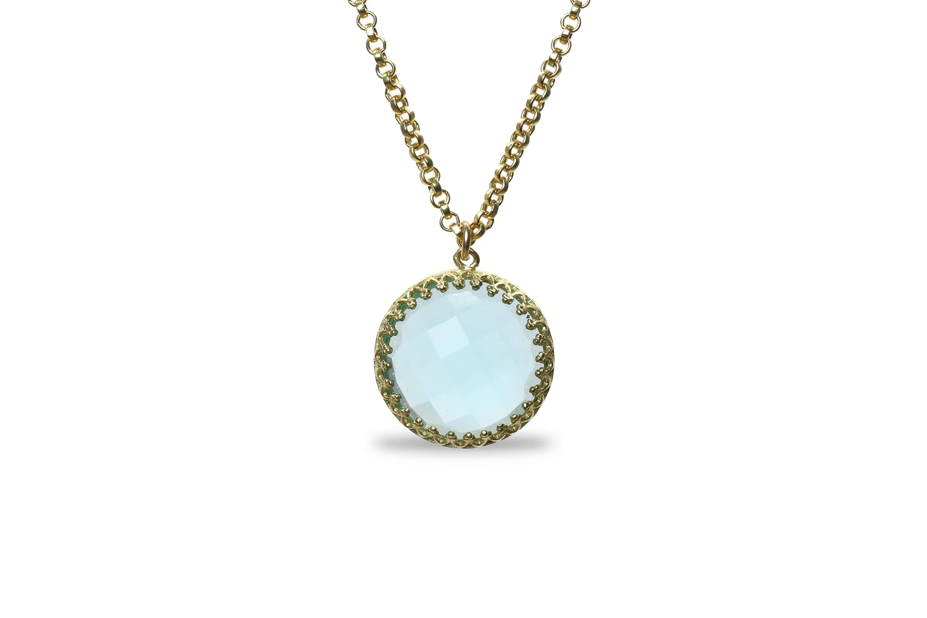 Round Statement Topaz Necklace