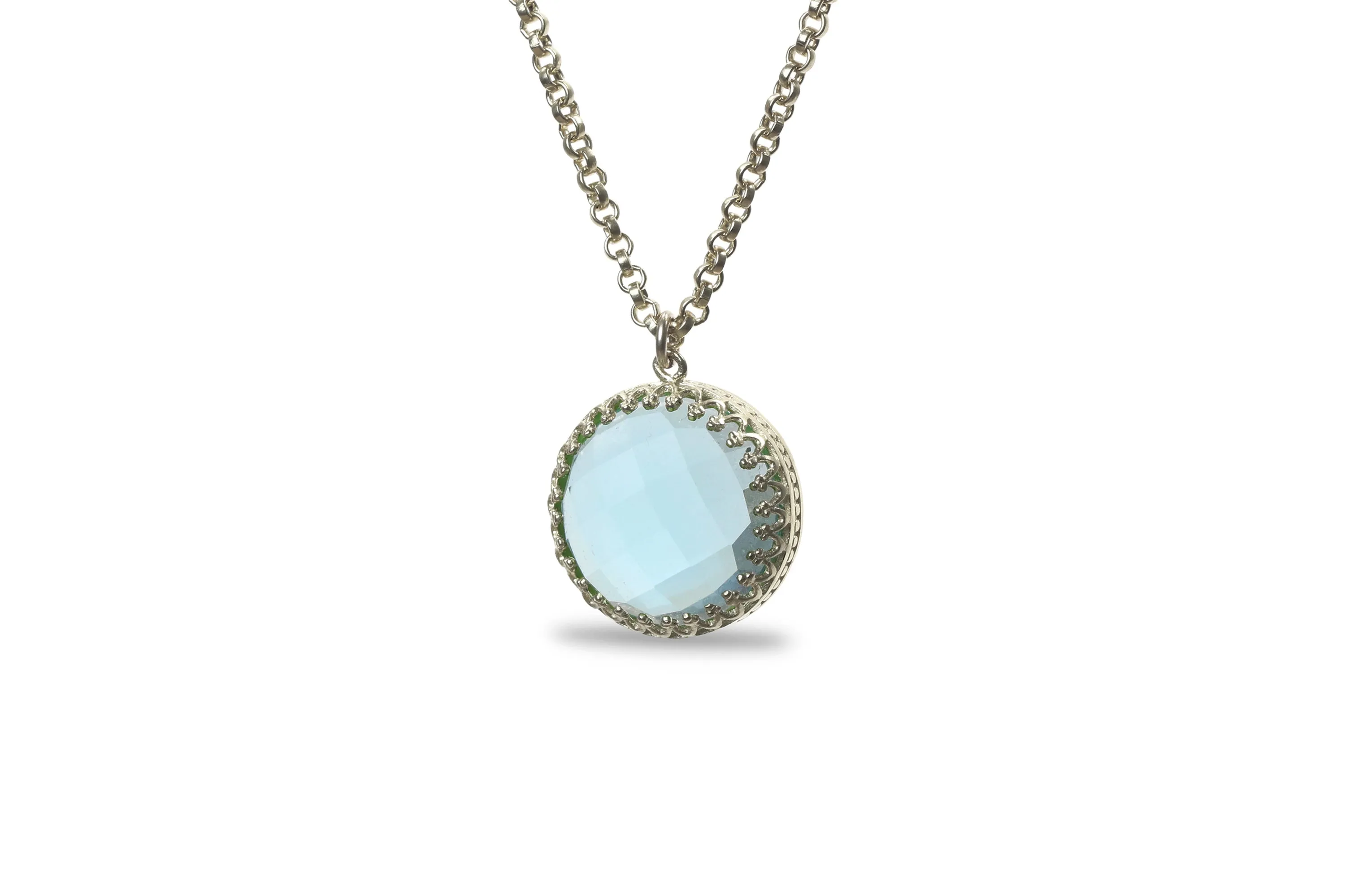 Round Statement Topaz Necklace