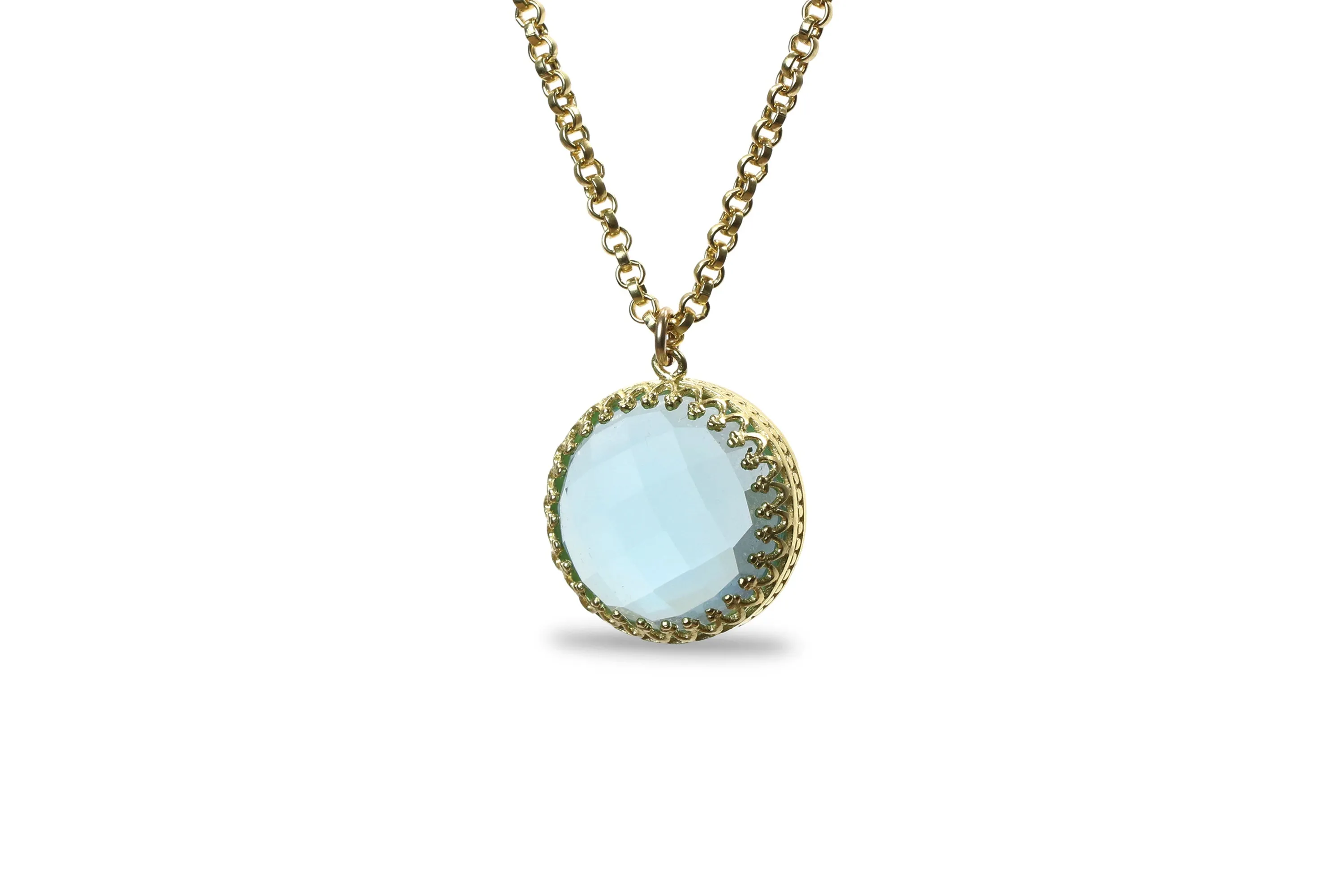 Round Statement Topaz Necklace