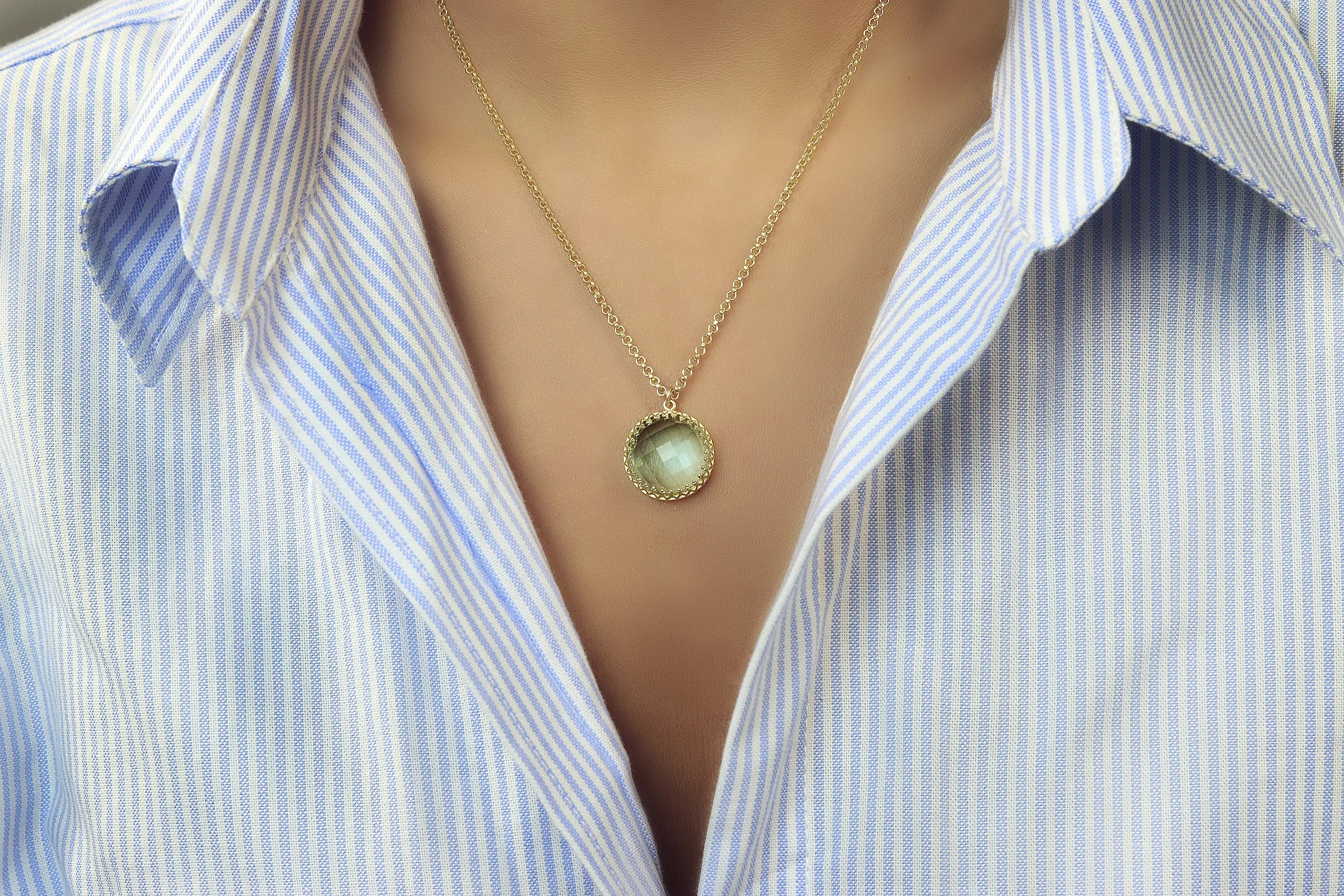 Round Statement Topaz Necklace