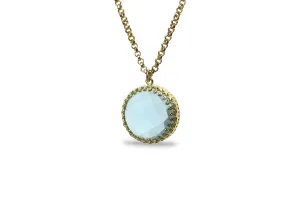 Round Statement Topaz Necklace