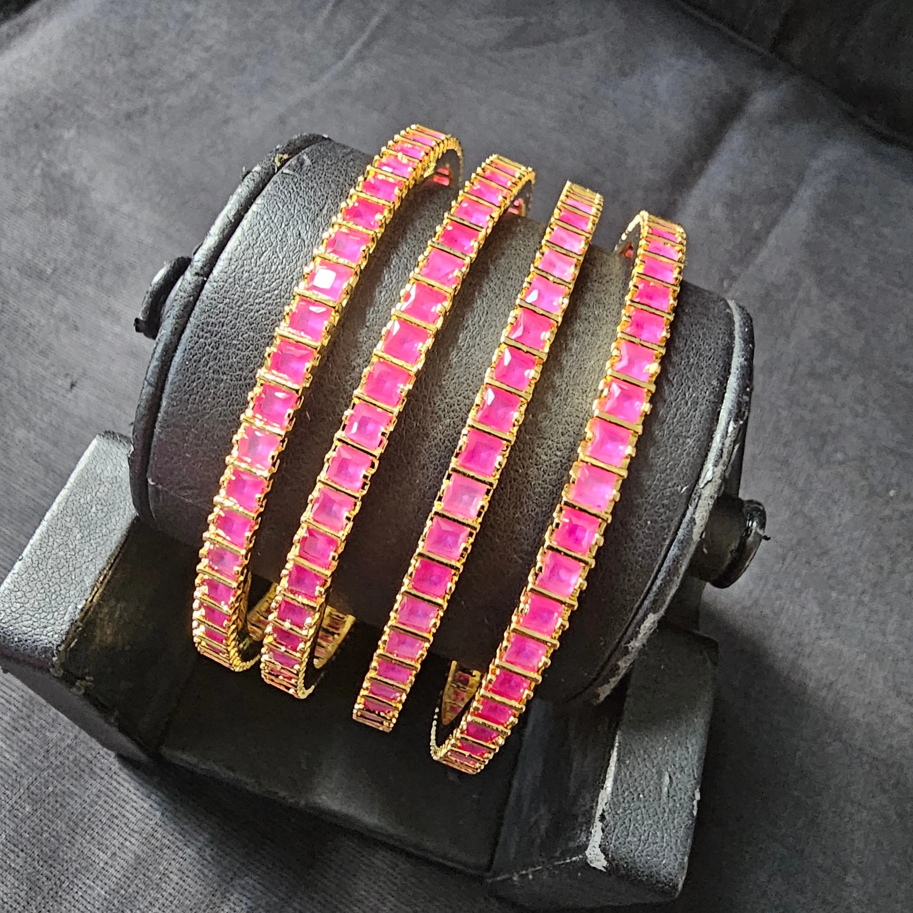 Ruby Indian Bangles Set