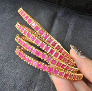 Ruby Indian Bangles Set