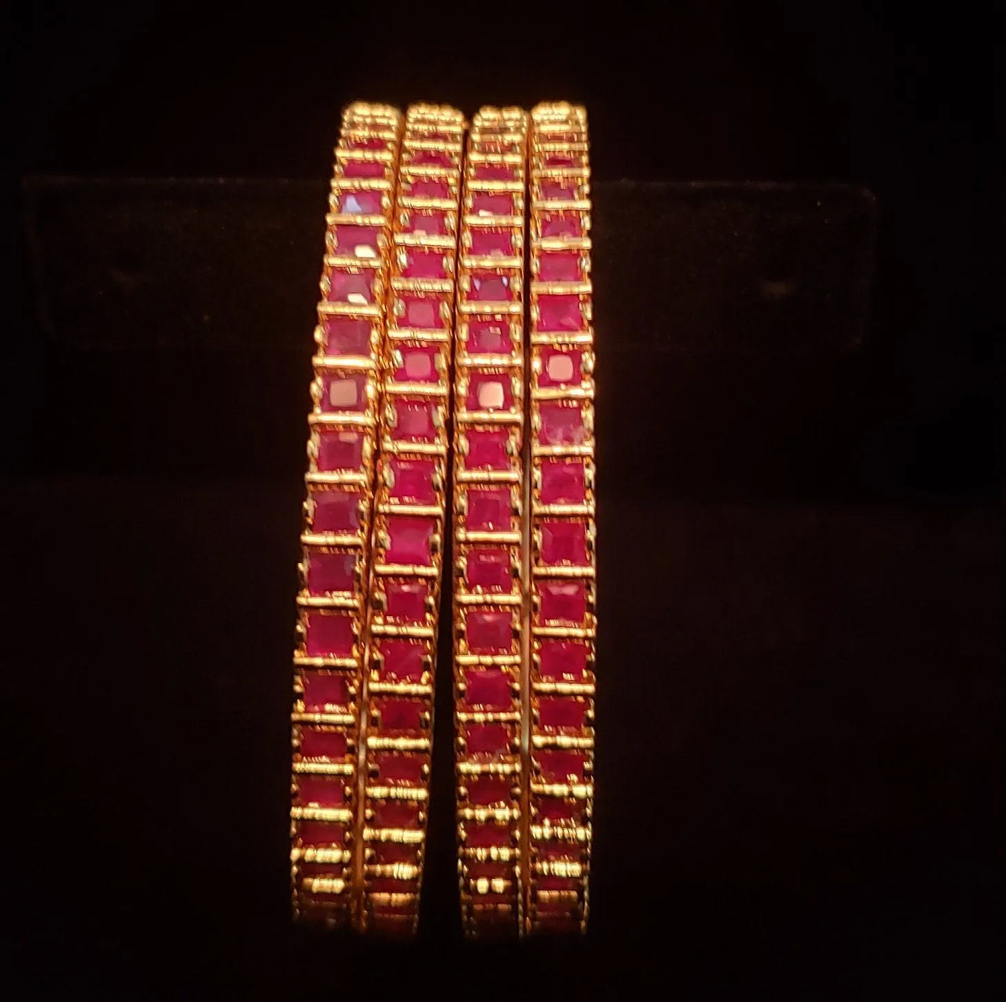 Ruby Indian Bangles Set