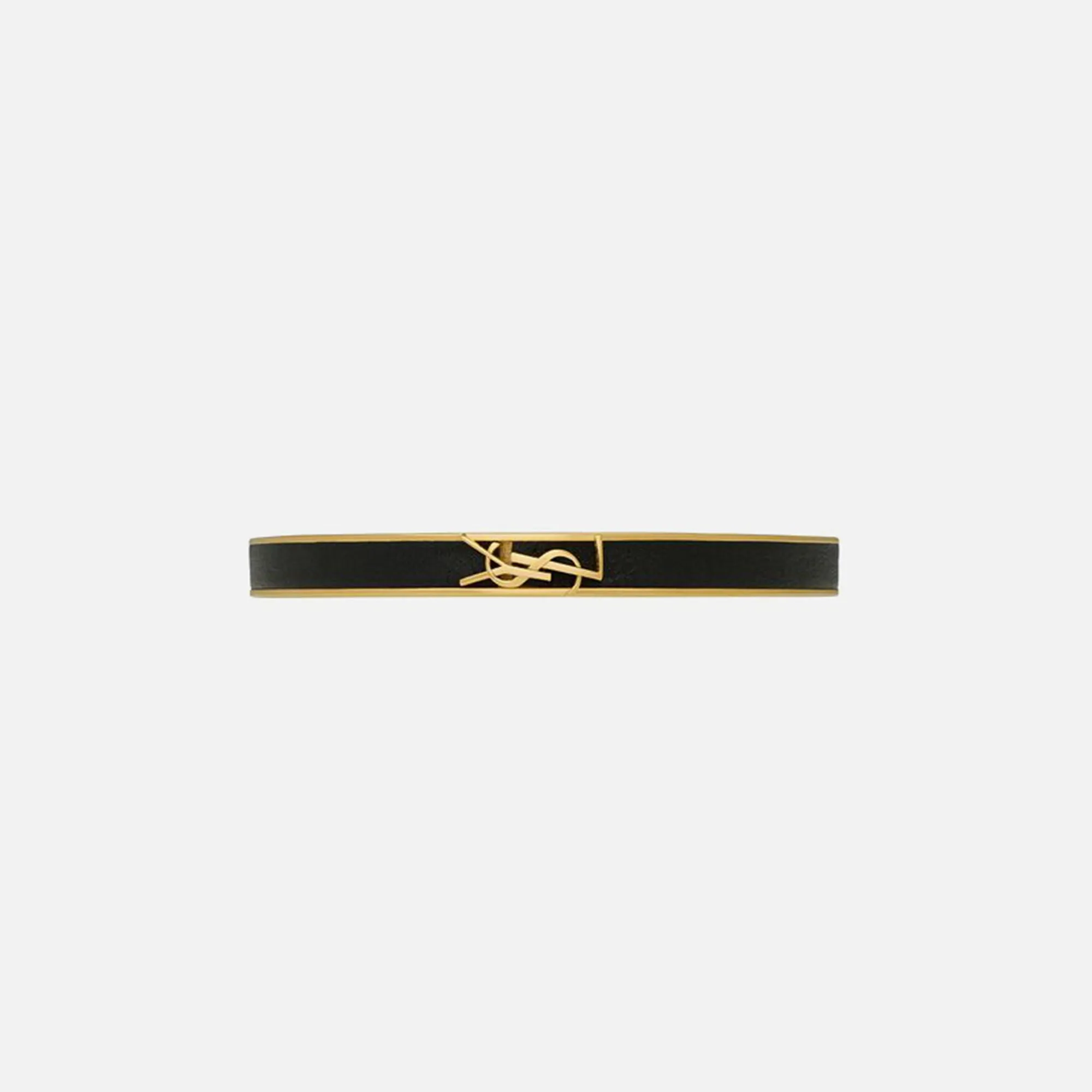 Saint Laurent Thin Bracelet - Black / Gold