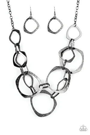 Salvage Yard Black Paparazzi Necklace