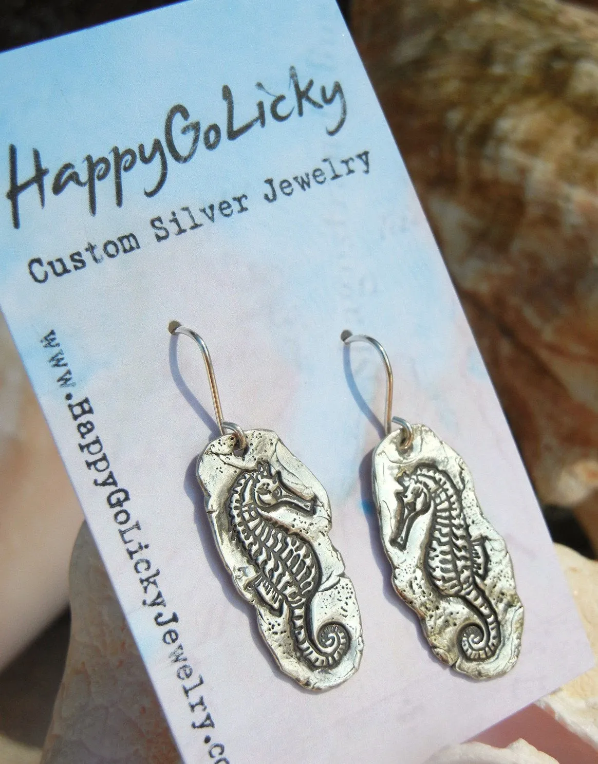 Seahorse Sterling Silver Earrings