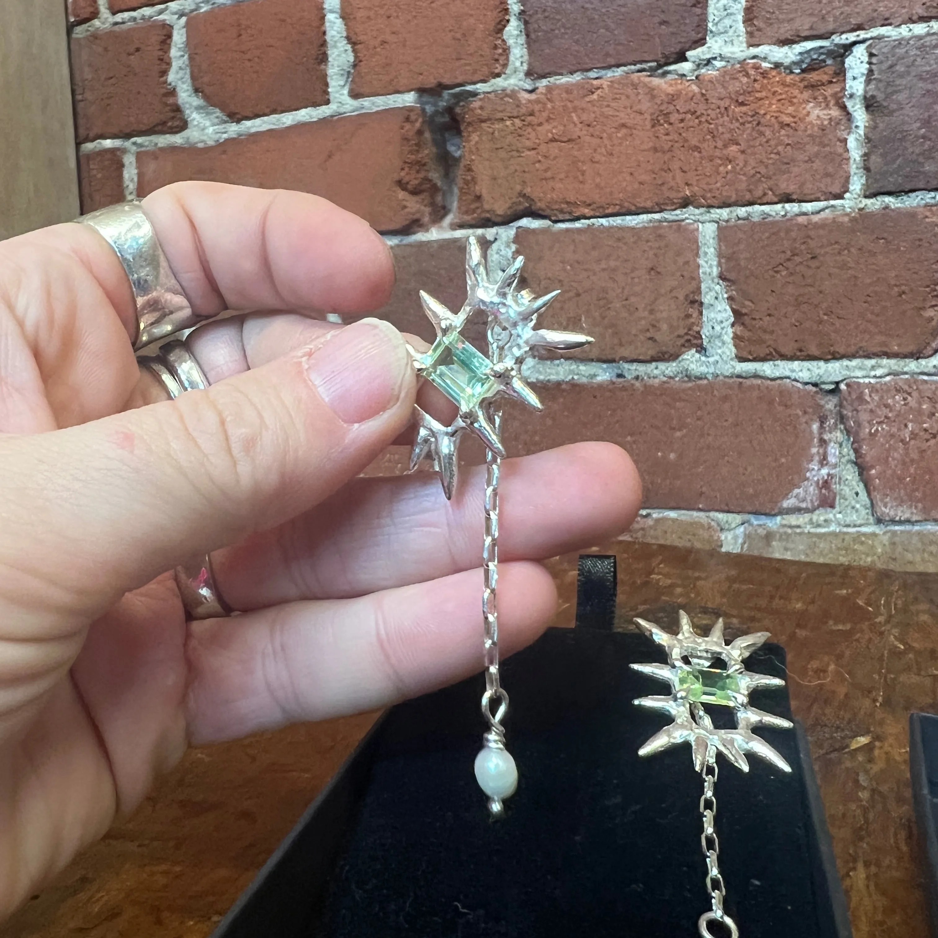 SGUSCIO Stg silver Axon earrings