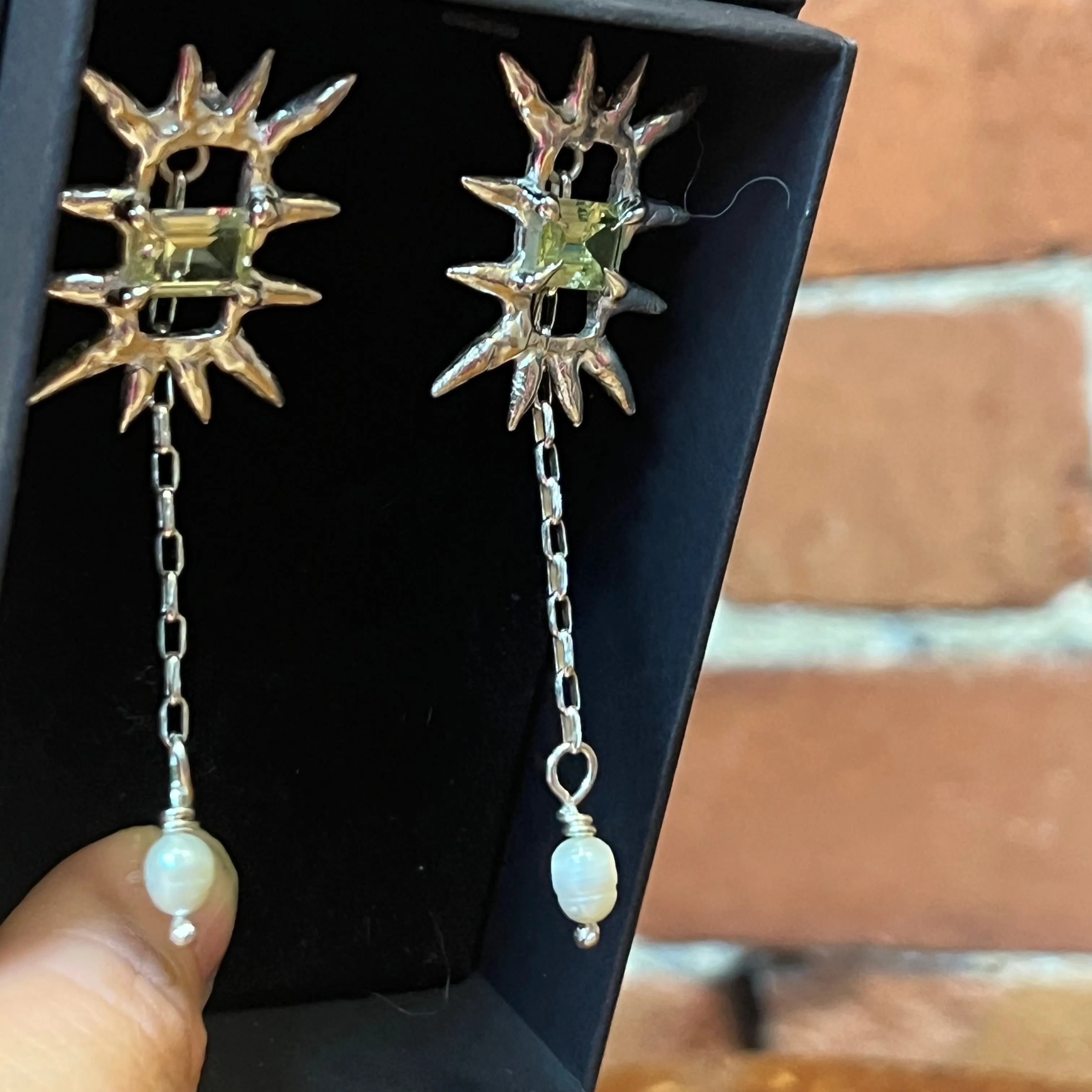 SGUSCIO Stg silver Axon earrings
