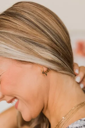 Shifting Constellations Star Earrings- Gold