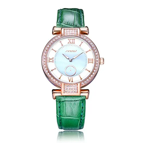 SINOBI Fashion Womens Wrist Watches Top Luxury Independent second hand Female Golden Ladies Quartz Clock de Vrouwen Horloges