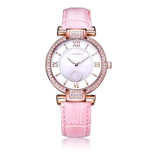 SINOBI Fashion Womens Wrist Watches Top Luxury Independent second hand Female Golden Ladies Quartz Clock de Vrouwen Horloges