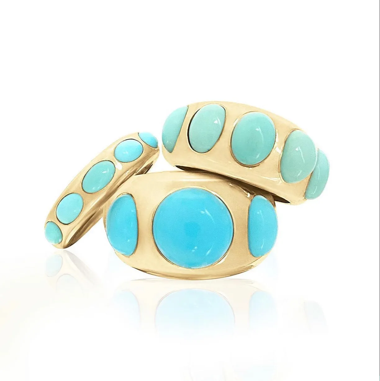 Sleeping Beauty Chunky Turquoise Dome Ring