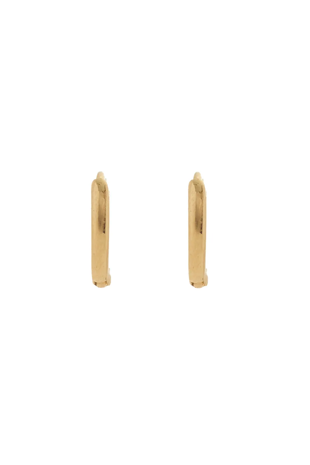 Small Hinge Huggies in 14K Yellow Gold