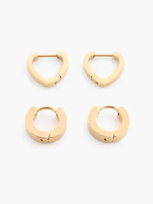 Small Huggie Hoop Earrings (2 Pairs)