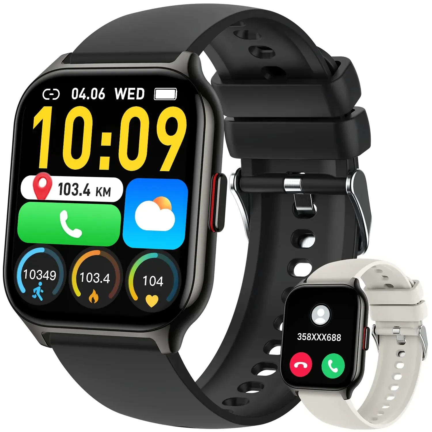 Smart Watch for Men Women Fitness: Running Smart Watches for Men Digital Mens Watches Make/Answer Call Waterproof Smartwatch Android Phones iPhone Samsung Compatible Heart Rate Monitor Step Tracker