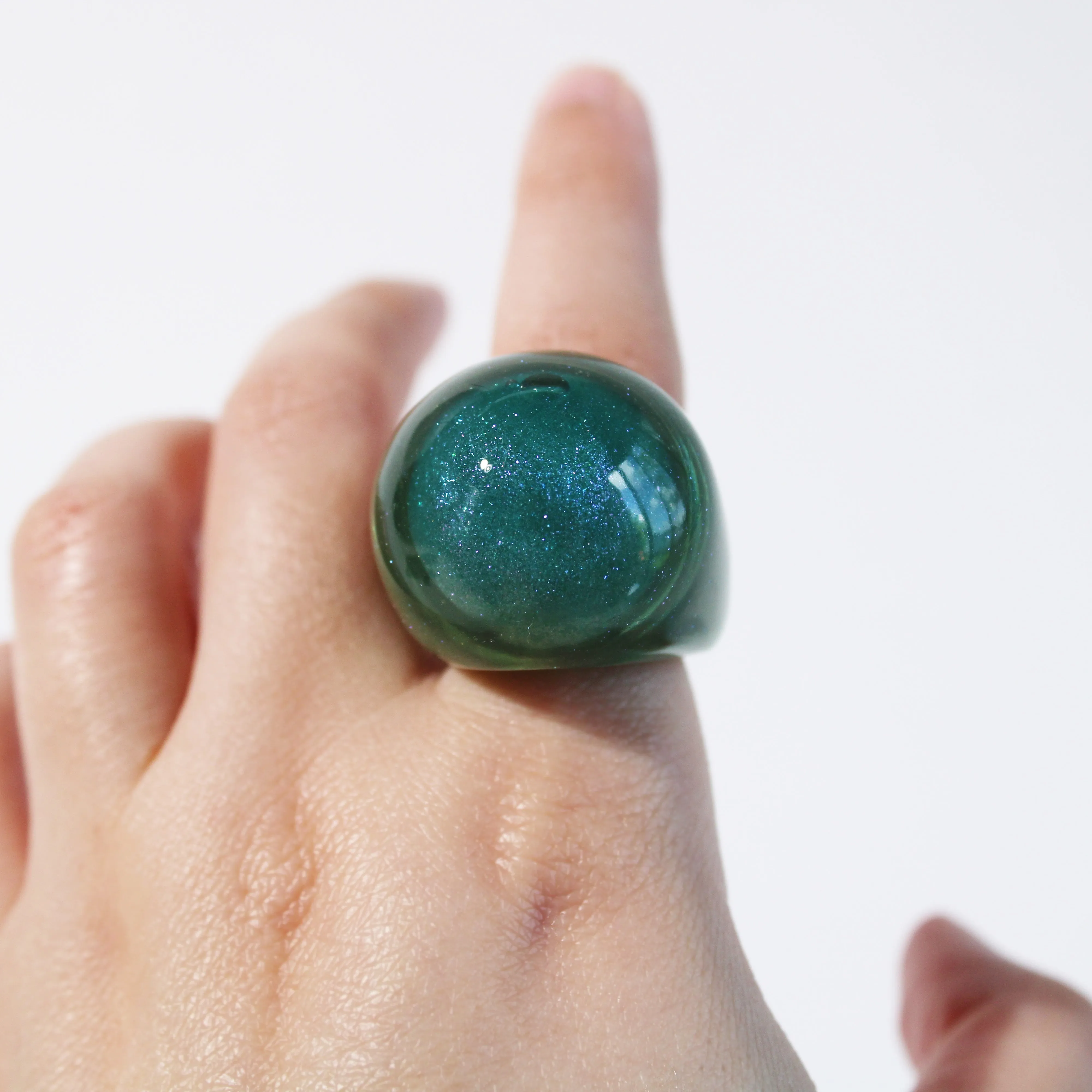 Snow Globe Ring Evergreen
