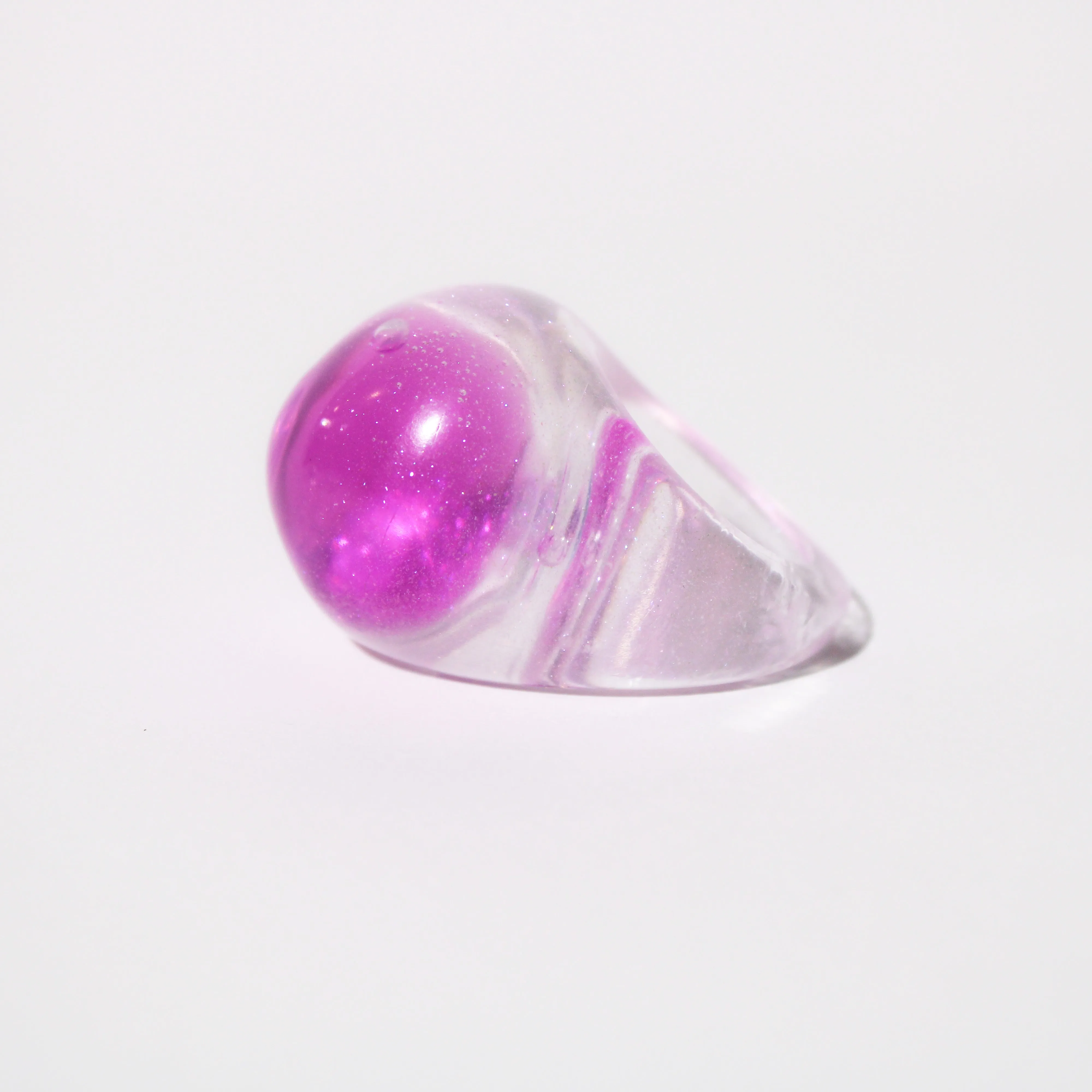 Snow Globe Ring Fuchsia