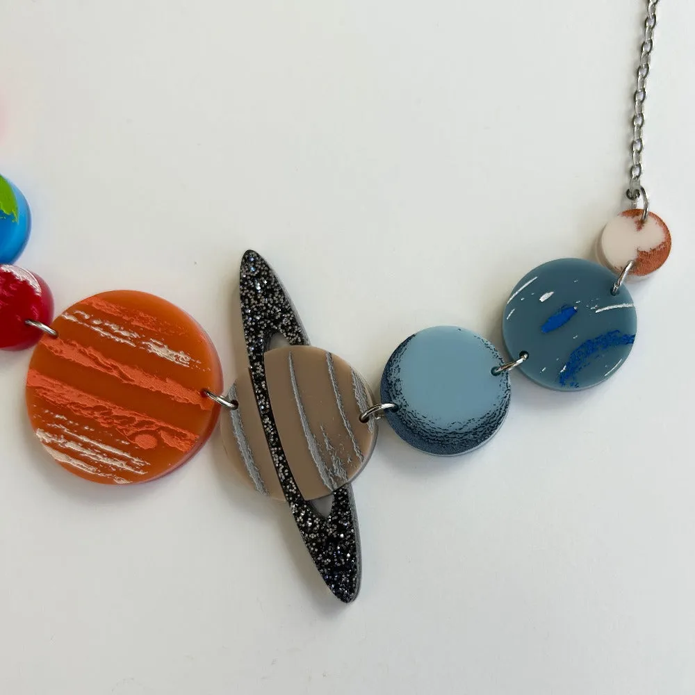 Solar System Planets (plus Pluto!) Statement Necklace