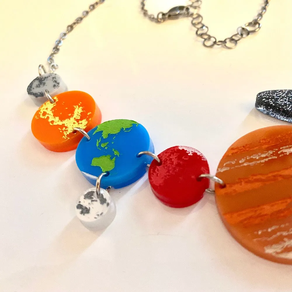 Solar System Planets (plus Pluto!) Statement Necklace
