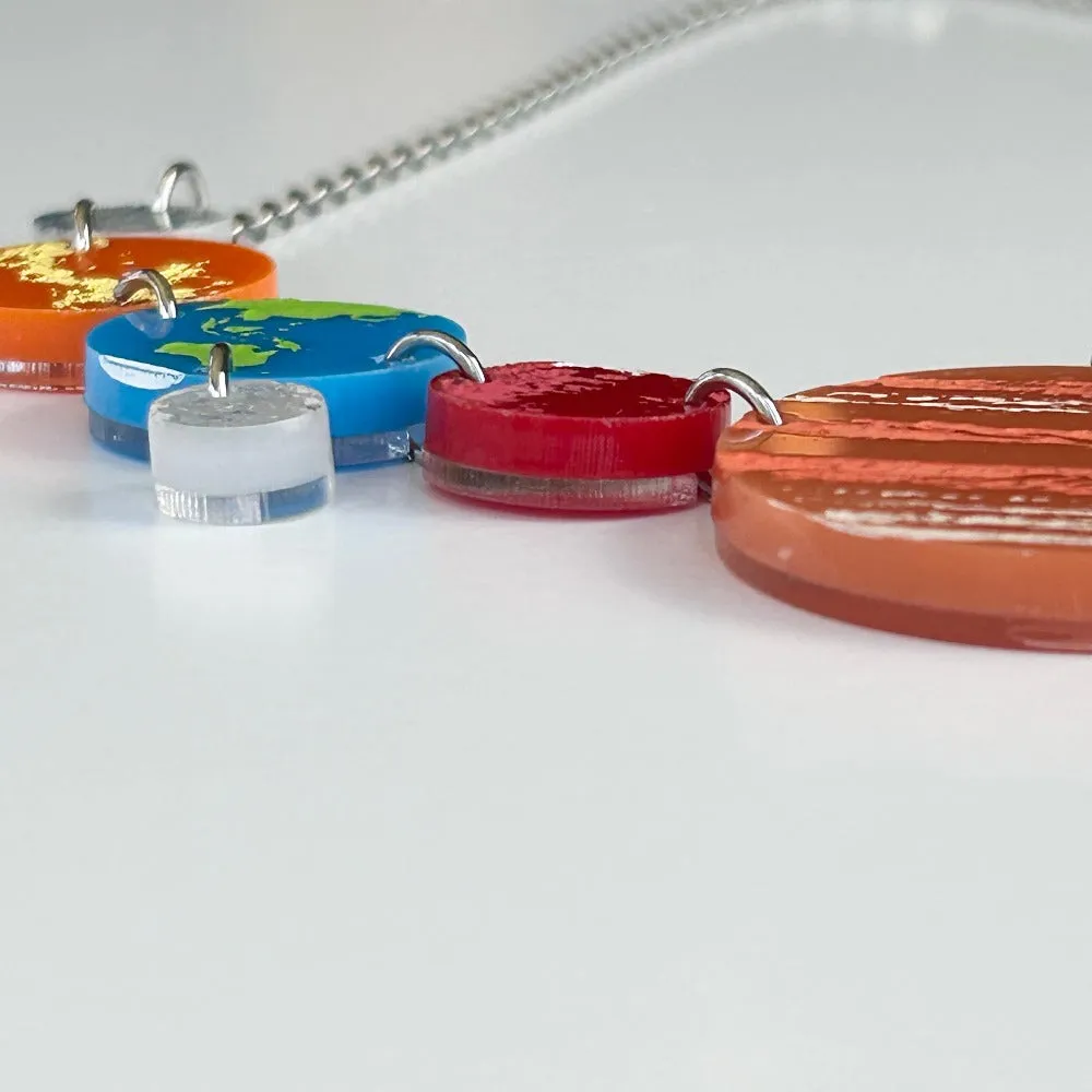 Solar System Planets (plus Pluto!) Statement Necklace