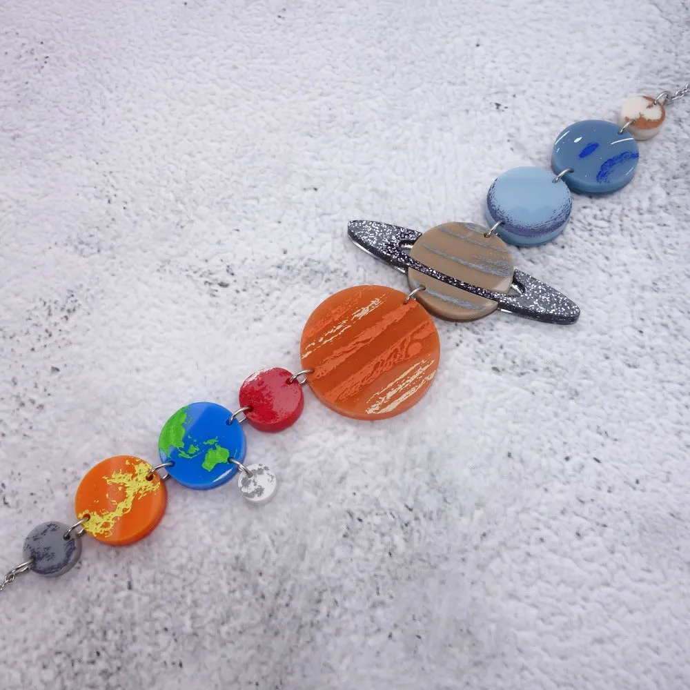 Solar System Planets (plus Pluto!) Statement Necklace