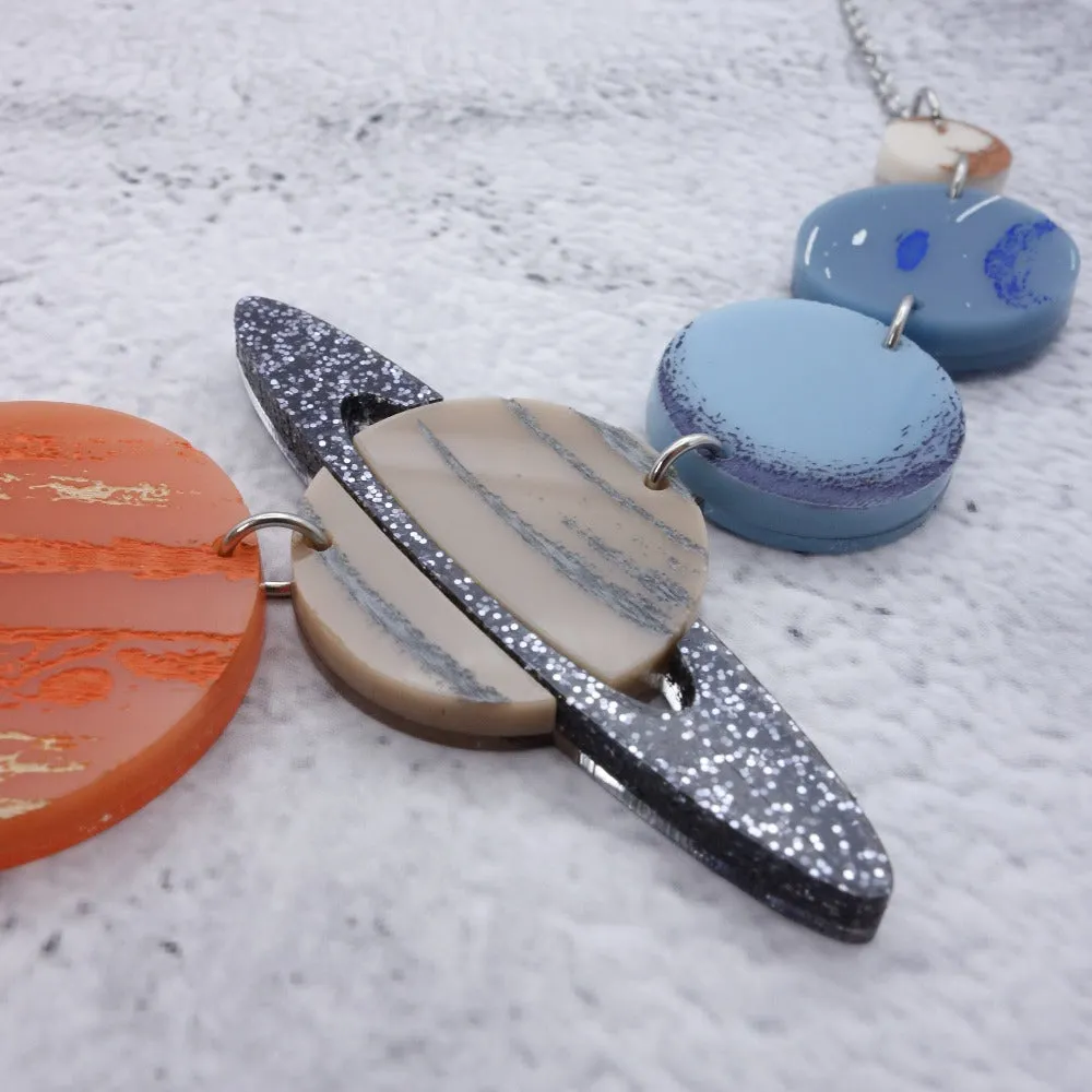 Solar System Planets (plus Pluto!) Statement Necklace
