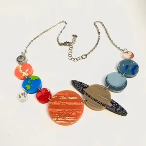 Solar System Planets (plus Pluto!) Statement Necklace
