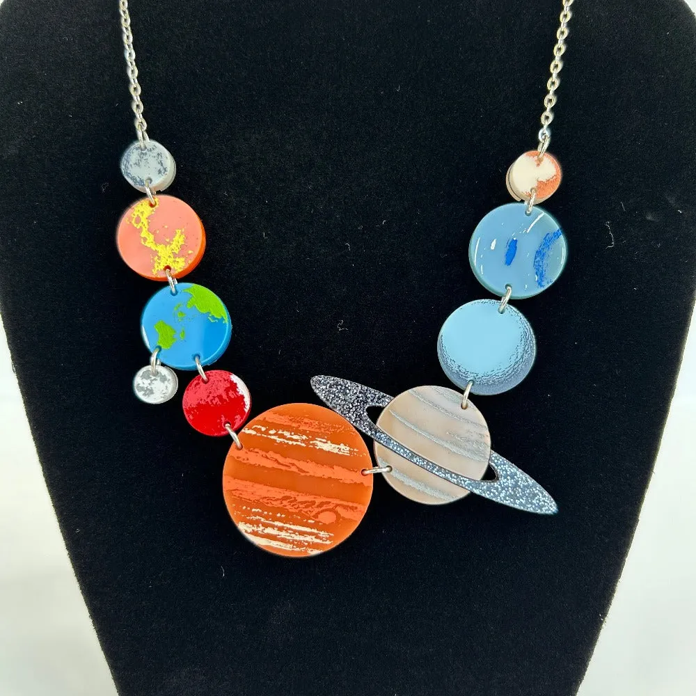 Solar System Planets (plus Pluto!) Statement Necklace