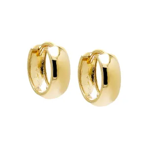 Solid Super Wide Huggie Earring 14K