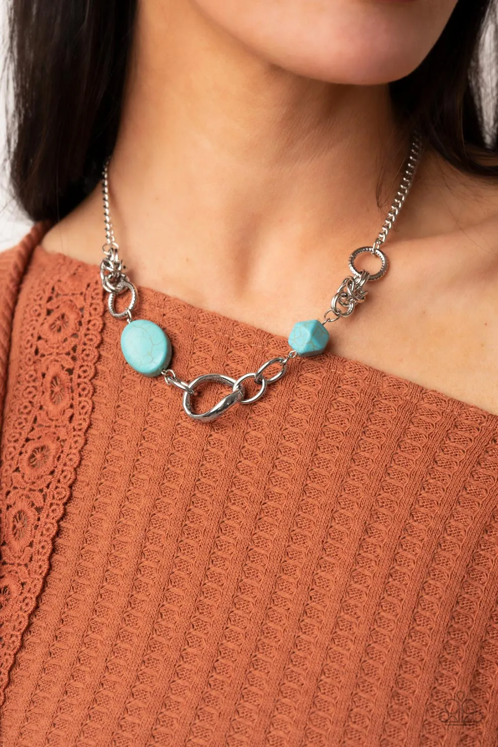 Sonoran Solo - Blue (Turquoise) Necklace
