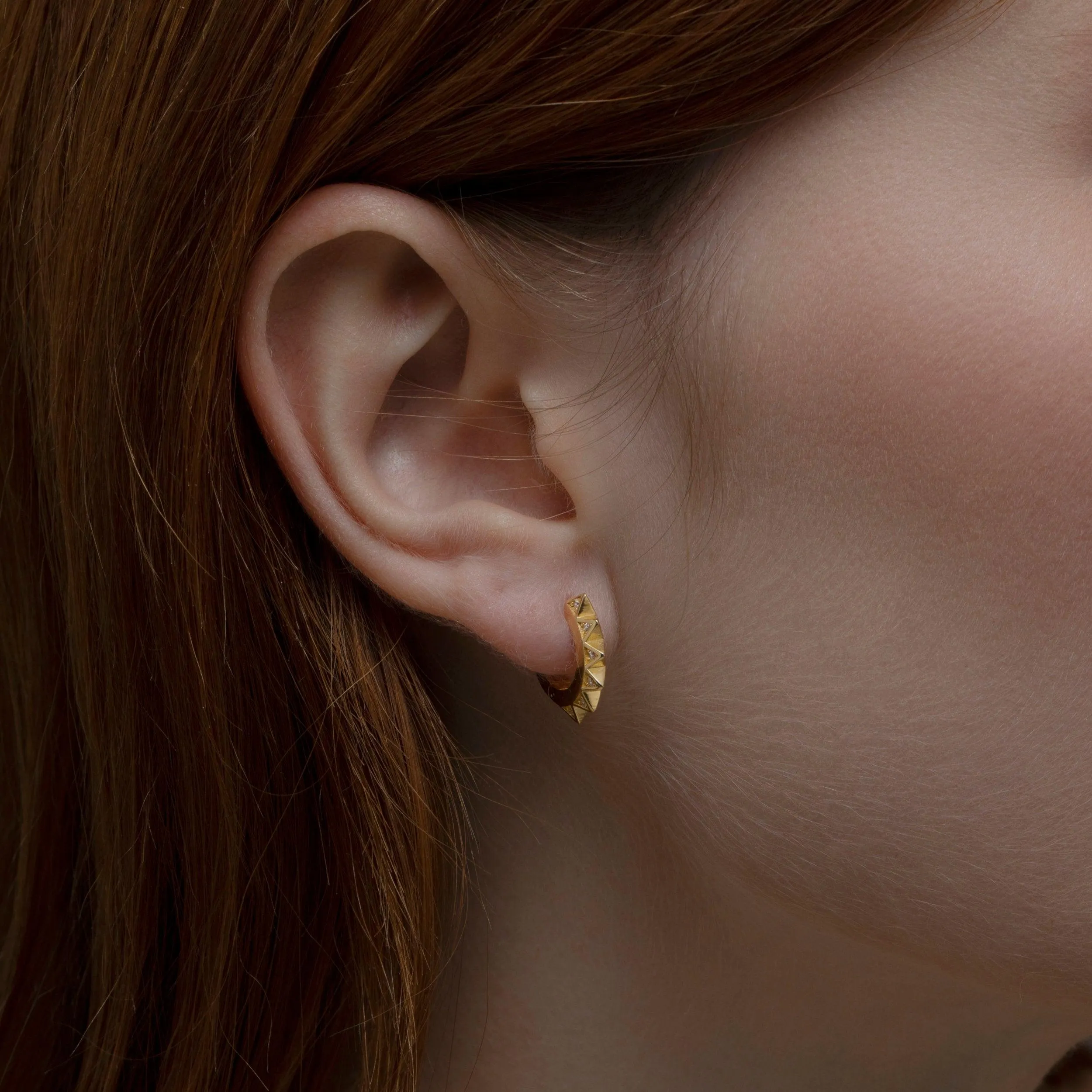 Spike Huggie Earring - 18K Gold Vermeil