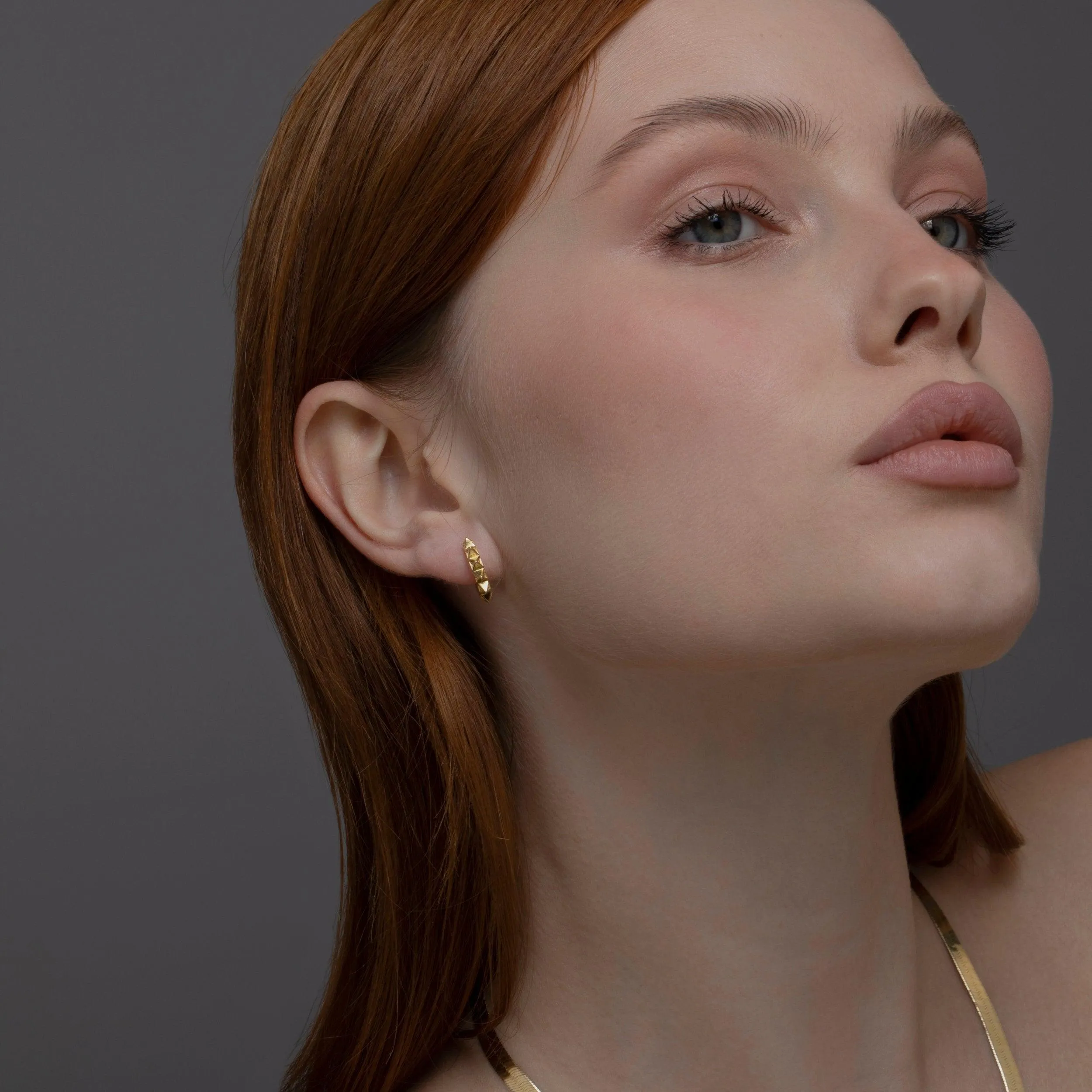 Spike Huggie Earring - 18K Gold Vermeil