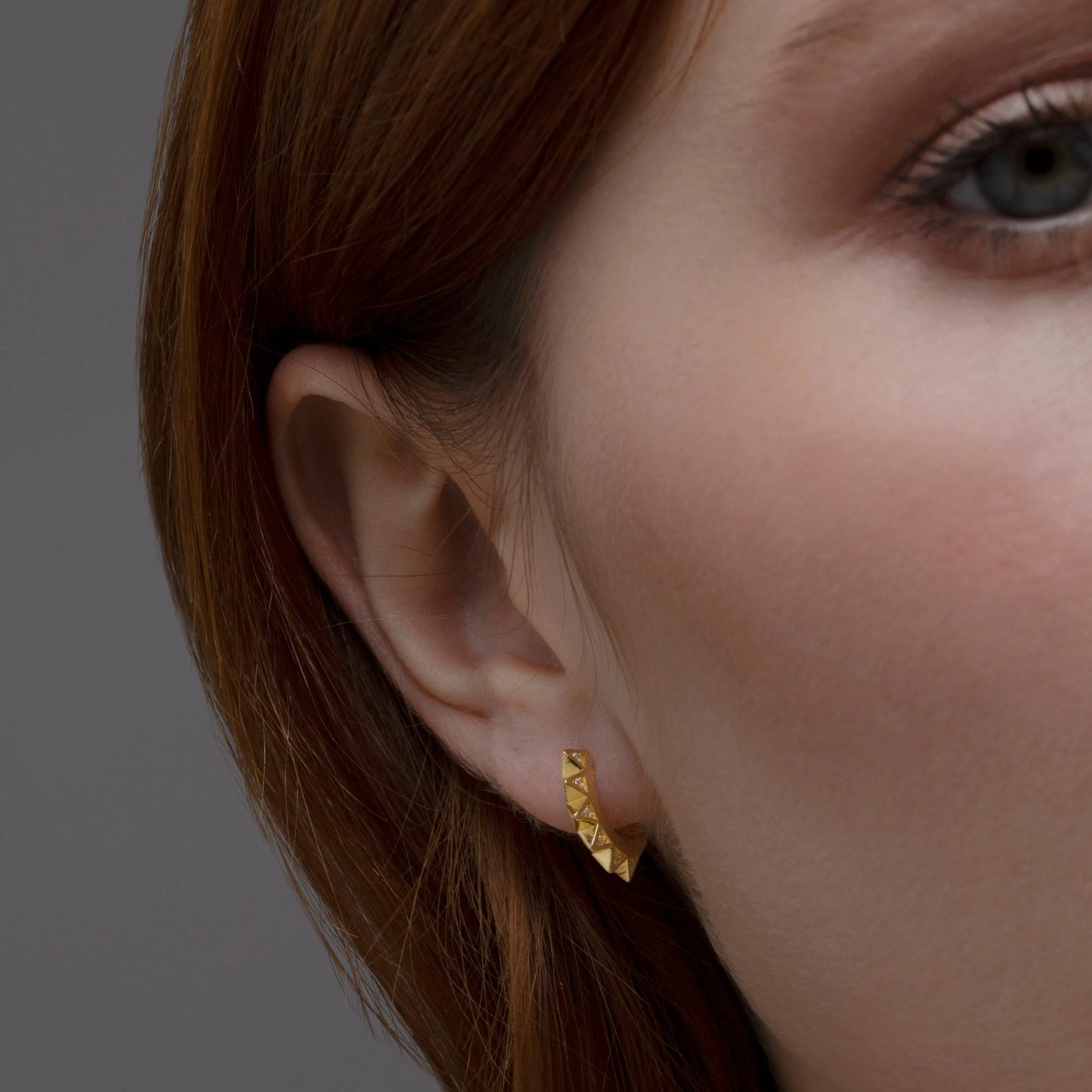 Spike Huggie Earring - 18K Gold Vermeil