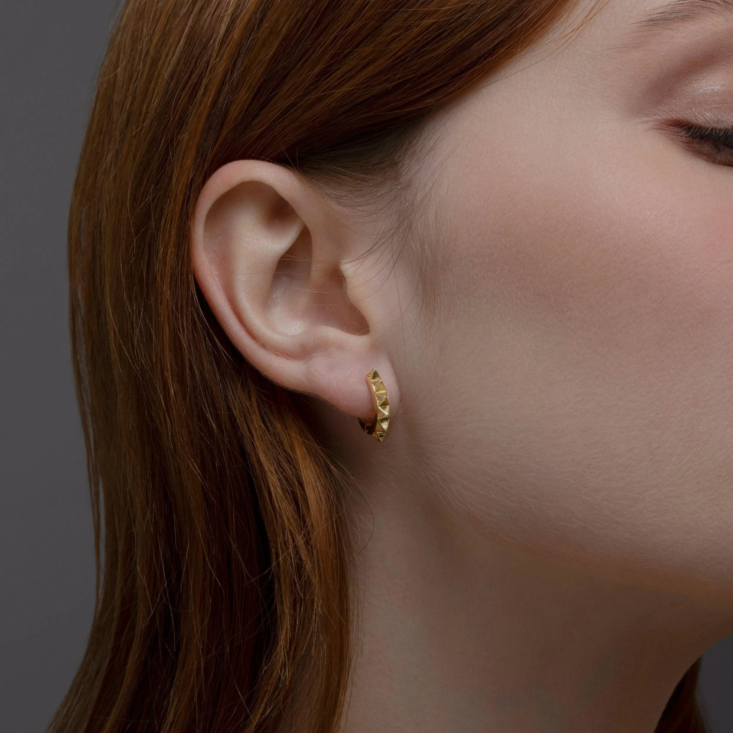 Spike Huggie Earring - 18K Gold Vermeil