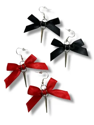 Spiked Bow Earrings