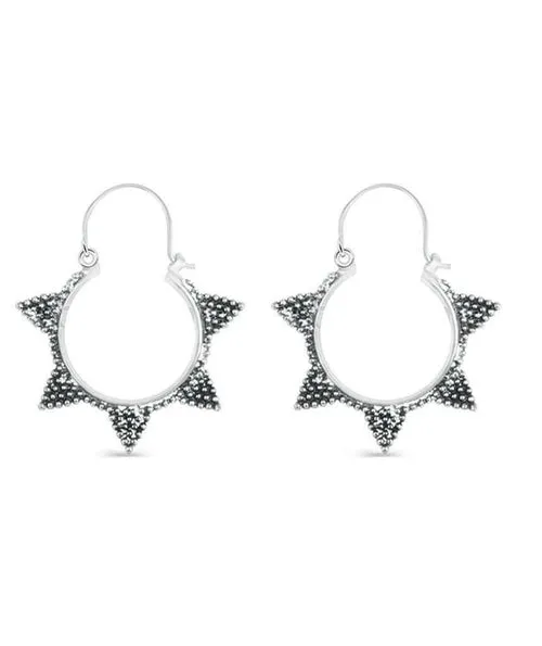Spiked Brass Hoop Earrings - Handmade with Love, Hypoallergenic, 3cm Diameter