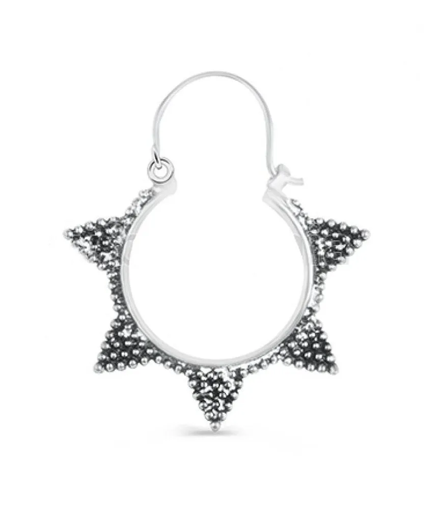 Spiked Brass Hoop Earrings - Handmade with Love, Hypoallergenic, 3cm Diameter