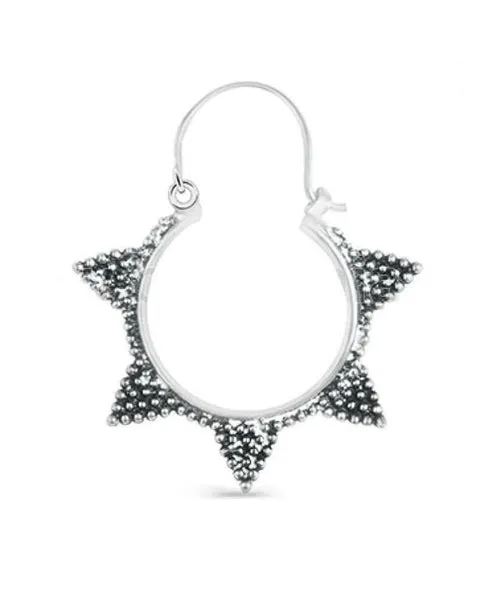 Spiked Brass Hoop Earrings - Handmade with Love, Hypoallergenic, 3cm Diameter